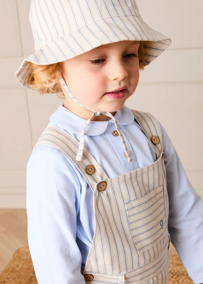 Percy Stripe Sun Hat in Blue (S-L) ACCESSORIES from Pepa London