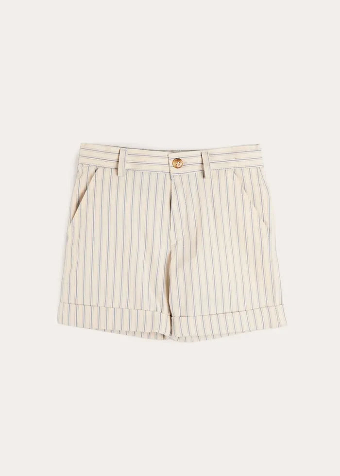 Percy Stripe Tailored Shorts in Blue (4- 10yrs) SHORTS from Pepa London