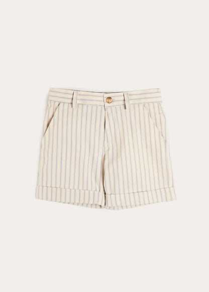 Percy Stripe Tailored Shorts in Blue (4- 10yrs) SHORTS from Pepa London