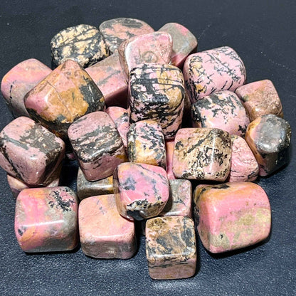 Pink Rhodonite Tumbled Stones (By The Piece or Pound)