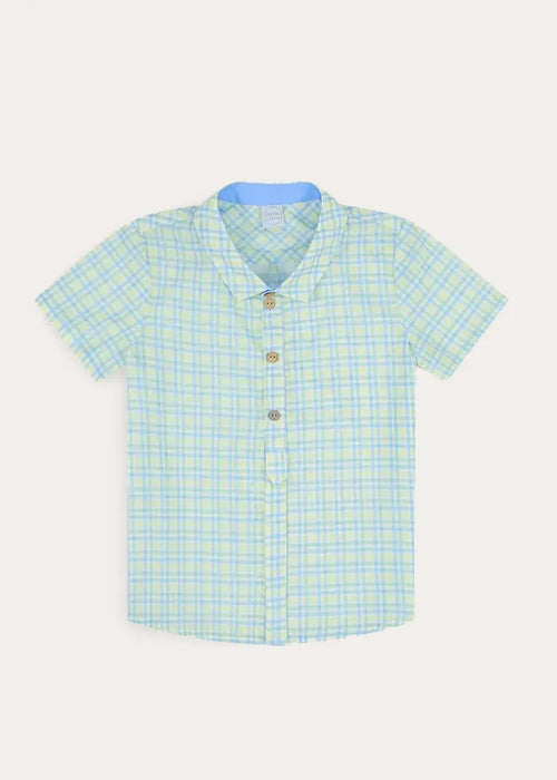 Pip Check Short Sleeve Shirt in Green (4-10yrs) SHIRTS from Pepa London