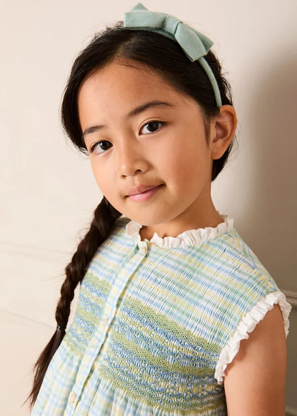 Pip Check Smocked Sleeveless Dress in Green (12mths- 10yrs) DRESSES from Pepa London
