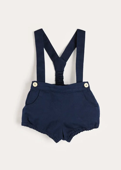 Plain Bloomers with Braces in Navy (6mths-3yrs) BLOOMERS from Pepa London