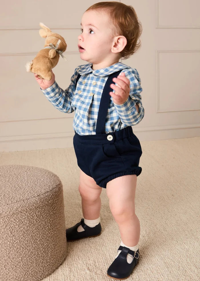 Plain Bloomers with Braces in Navy (6mths-3yrs) BLOOMERS from Pepa London