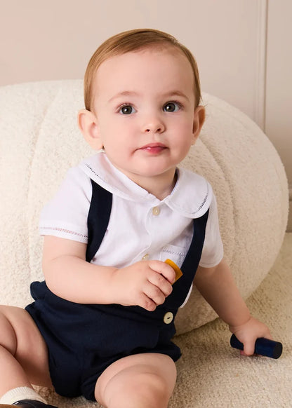 Plain Bloomers with Braces in Navy (6mths-3yrs) BLOOMERS from Pepa London