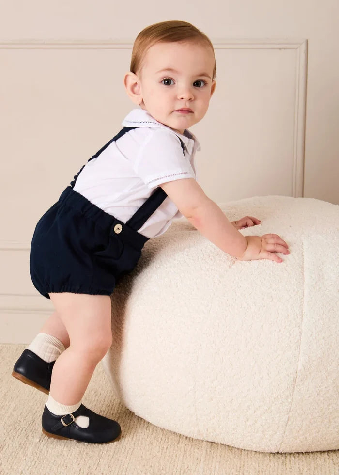 Plain Bloomers with Braces in Navy (6mths-3yrs) BLOOMERS from Pepa London