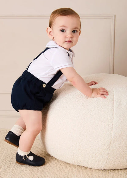 Plain Bloomers with Braces in Navy (6mths-3yrs) BLOOMERS from Pepa London