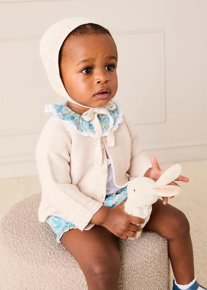 Plain Cardigan in Cream (6mths-10yrs) KNITWEAR from Pepa London