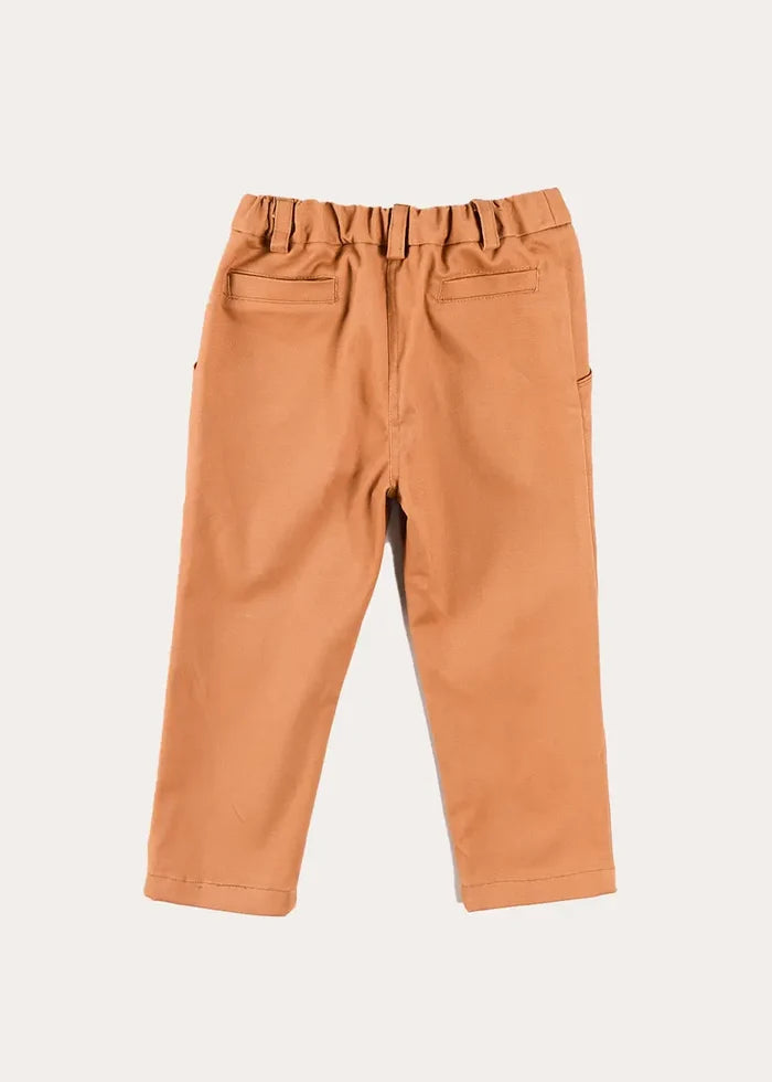 Plain Chino Trousers in Camel (18mths-5yrs) TROUSERS from Pepa London