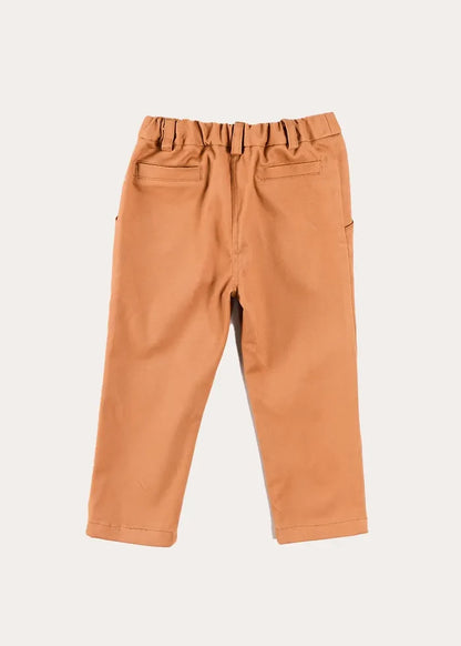 Plain Chino Trousers in Camel (18mths-5yrs) TROUSERS from Pepa London
