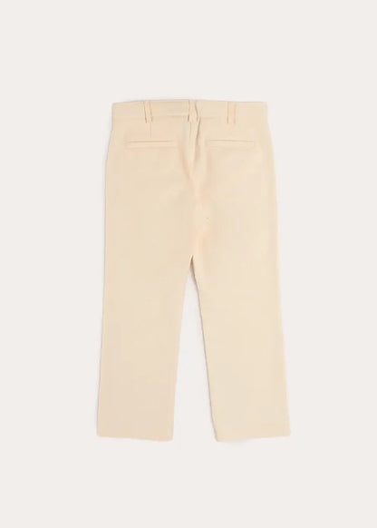 Plain Chino Trousers in Cream (4-10yrs) TROUSERS from Pepa London