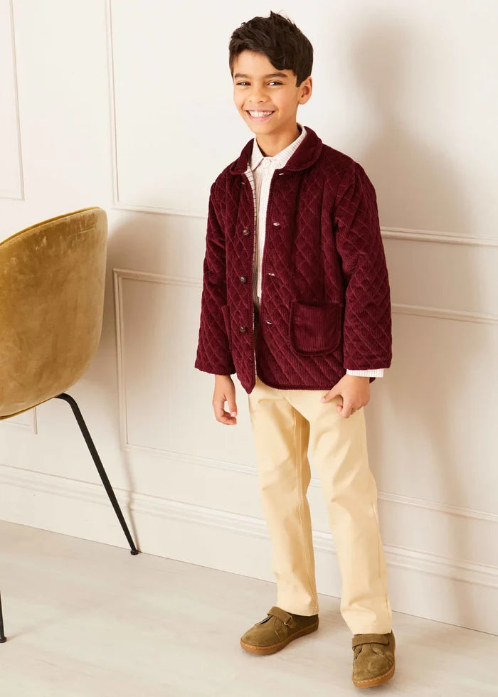 Plain Five Pocket Chino Trousers in Camel (4-10yrs) TROUSERS from Pepa London