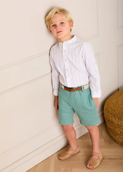 Plain Shorts in Sage Green (4- 10yrs) SHORTS from Pepa London