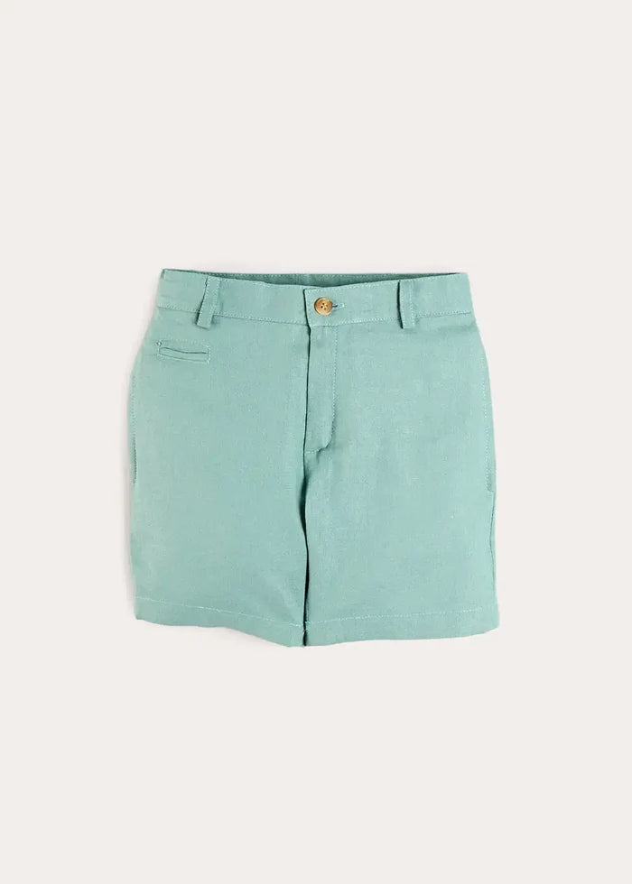 Plain Shorts in Sage Green (4- 10yrs) SHORTS from Pepa London