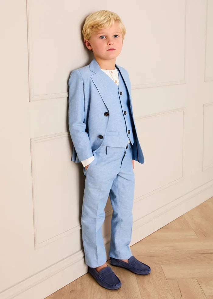 Plain Trousers in Sky Blue (4- 10yrs) TROUSERS from Pepa London