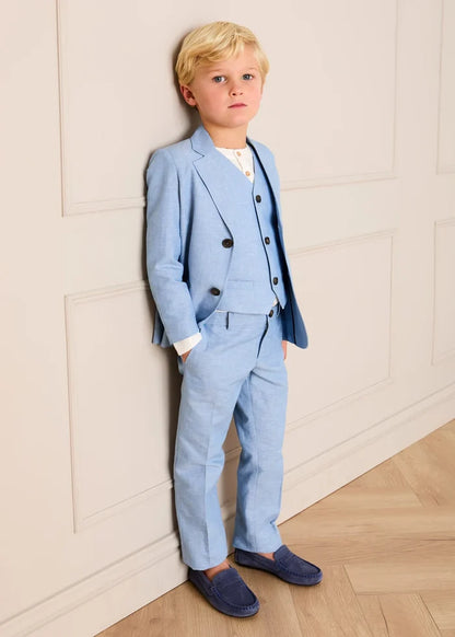 Plain Trousers in Sky Blue (4- 10yrs) TROUSERS from Pepa London