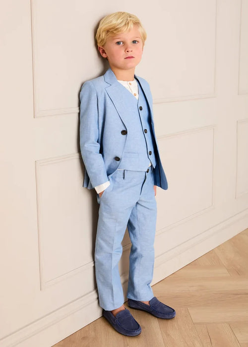 Plain Trousers in Sky Blue (4- 10yrs) TROUSERS from Pepa London