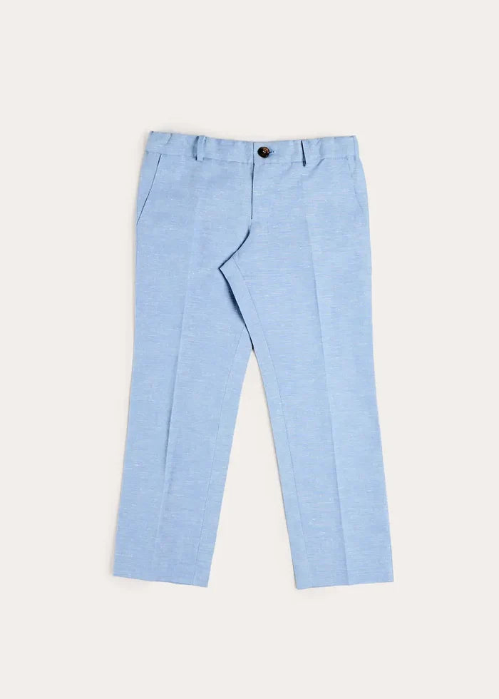 Plain Trousers in Sky Blue (4- 10yrs) TROUSERS from Pepa London