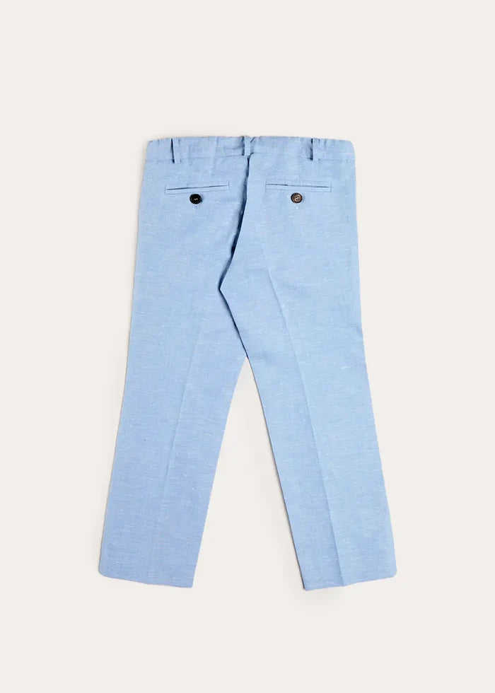Plain Trousers in Sky Blue (4- 10yrs) TROUSERS from Pepa London
