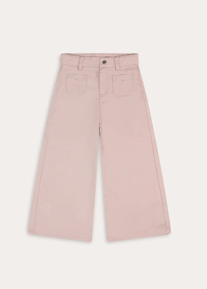Plain Wide Leg Trousers in Pink (4-10yrs) Trousers from Pepa London