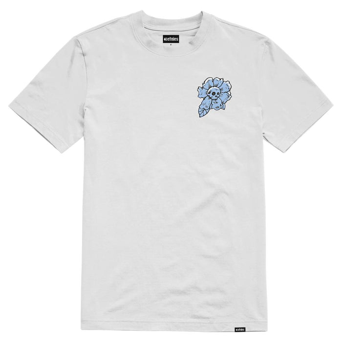 Polera Skull Flowes White