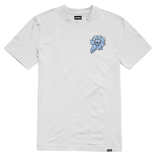 Polera Skull Flowes White