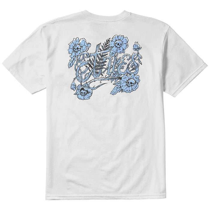 Polera Skull Flowes White