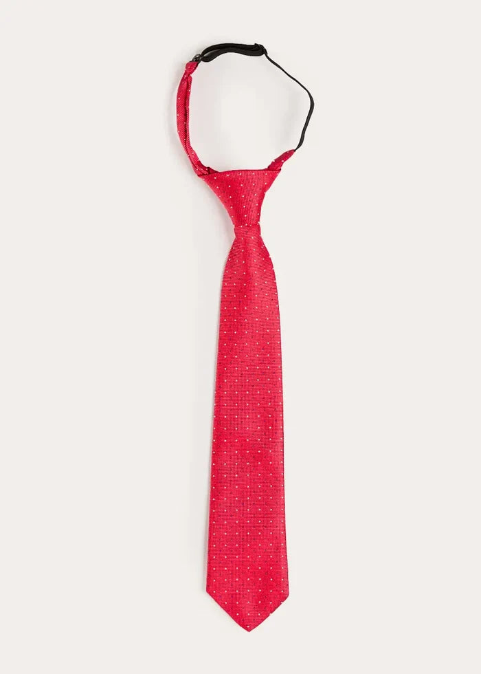 Polka Dot Adjustable Clip on Tie in Red ACCESSORIES from Pepa London