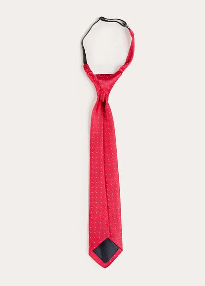 Polka Dot Adjustable Clip on Tie in Red ACCESSORIES from Pepa London