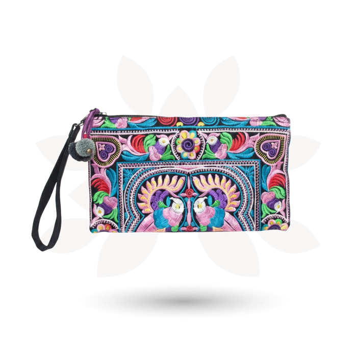 Prani Embroidered Hmong Wristlet - Thailand