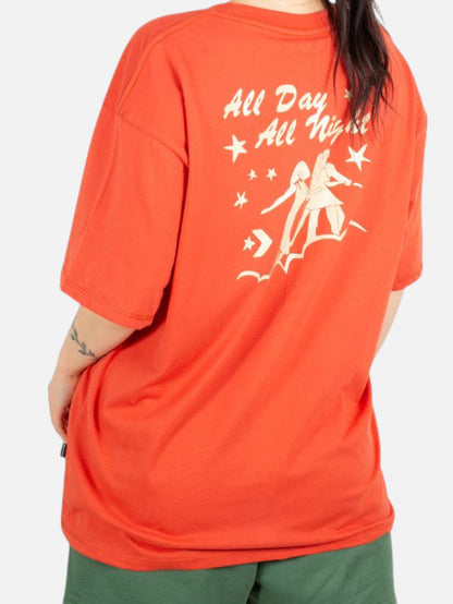 Remera Converse All Day All Night Mujer Naranja
