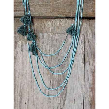 Revive Beaded Tassel Necklace - Thailand