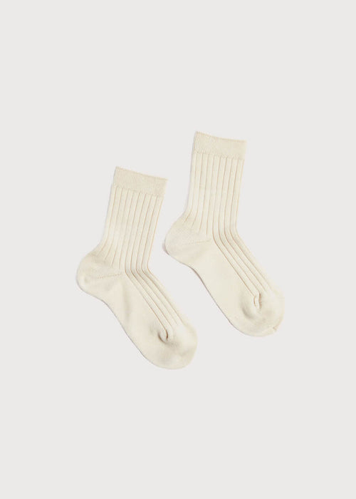 Ribbed Short Socks in Beige (0mths-10yrs) SOCKS from Pepa London
