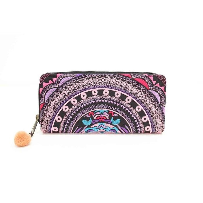 Rising Moon Embroidered Wallet - Thailand