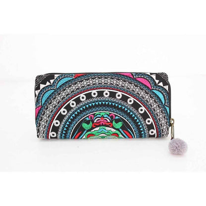 Rising Moon Embroidered Wallet - Thailand