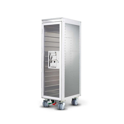 bordbar | rivet rocker trolley | OUTER TROLLEY ONLY -  aluminium with transparent