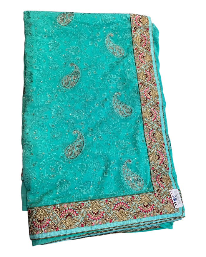 SALE - BollywoodParty - Party wear designer chiffon saree - SEP8416PC
