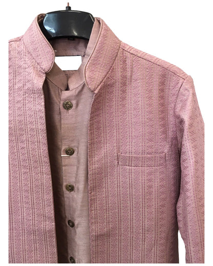 Sale! Dusty Pink - Mens Kurta Set with Rich Long Jacket - UK Stock - 24h Dispatch - HHF2411 TV 0624