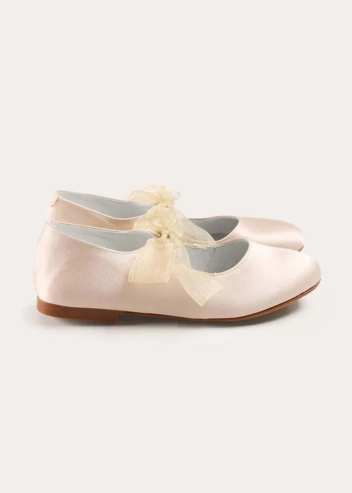 Satin Organza Bow Party Shoes in Champagne (24-37EU) SHOES from Pepa London