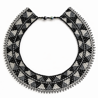 Seed Bead Collar Necklace Statement Beaded Bib Necklace Fair Trade - Guatemala
