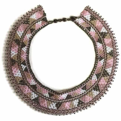 Seed Bead Collar Necklace Statement Beaded Bib Necklace Fair Trade - Guatemala