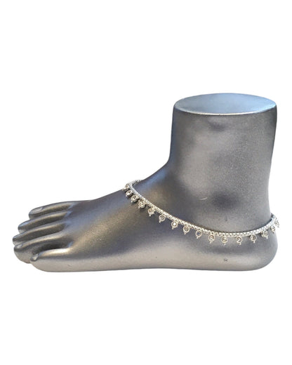 Silver Finish - Ankle Chain / Payal / Paazeb - Fashion Jewellery - Bollywood - Weddings - DAJ591 24Tp10