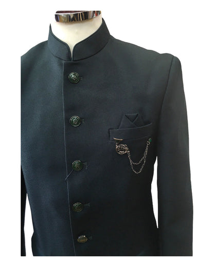 Size 36" - Mens Bottle Green BandhGala / Prince / Chinese Collar Jacket - Fantastic Fit - CS2201 JP 0822