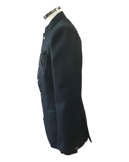 Size 36" - Mens Bottle Green BandhGala / Prince / Chinese Collar Jacket - Fantastic Fit - CS2201 JP 0822