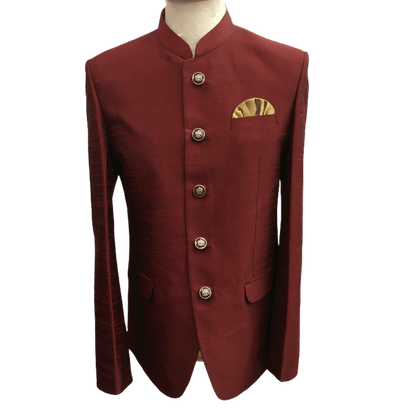 Delivery 48 hrs - Maroon Burgandy  Mens BandhGala / Nehru / Prince / Chinese Collar Jacket - Fantastic Fit - YD1930 TP1219 - Prachy Creations