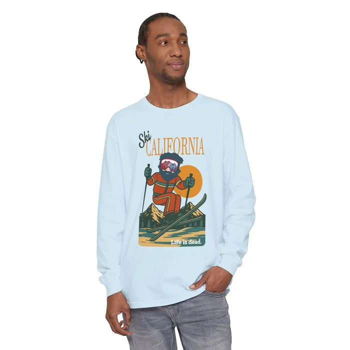 Ski California - Life is DeadMountain Collection Garment-Dyed Long Sleeve T-Shirt