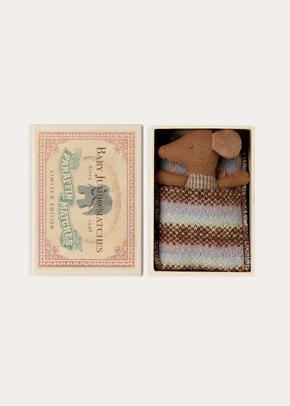Sleepy Wakey Baby Mouse in a Matchbox in Rose TOYS from Pepa London