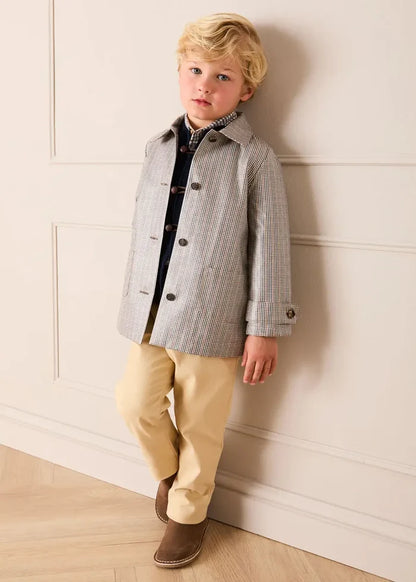 Sloane Check Raincoat with Pockets in Camel (4-10yrs) COATS from Pepa London
