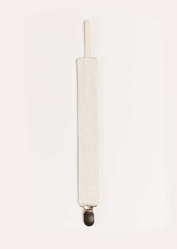 Striped Clip Dummy in Beige ACCESSORIES from Pepa London