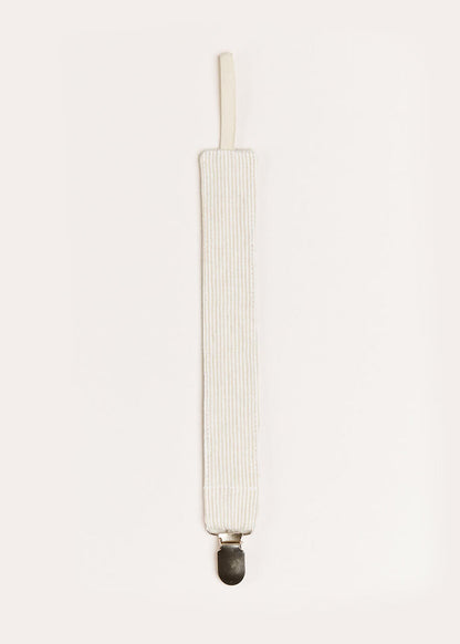 Striped Clip Dummy in Beige ACCESSORIES from Pepa London
